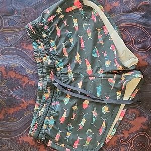 SCALES Surf and Play Boardshort Blue Fish print
